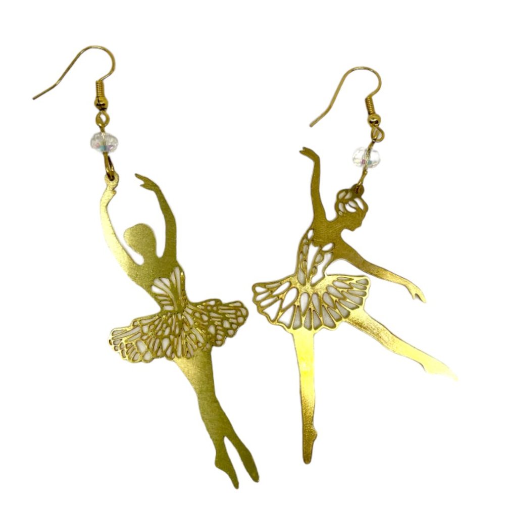 💍 FREE Ballerina Dance Dancing Ballet Drop Body Woman Girly Chic Glam Earrings